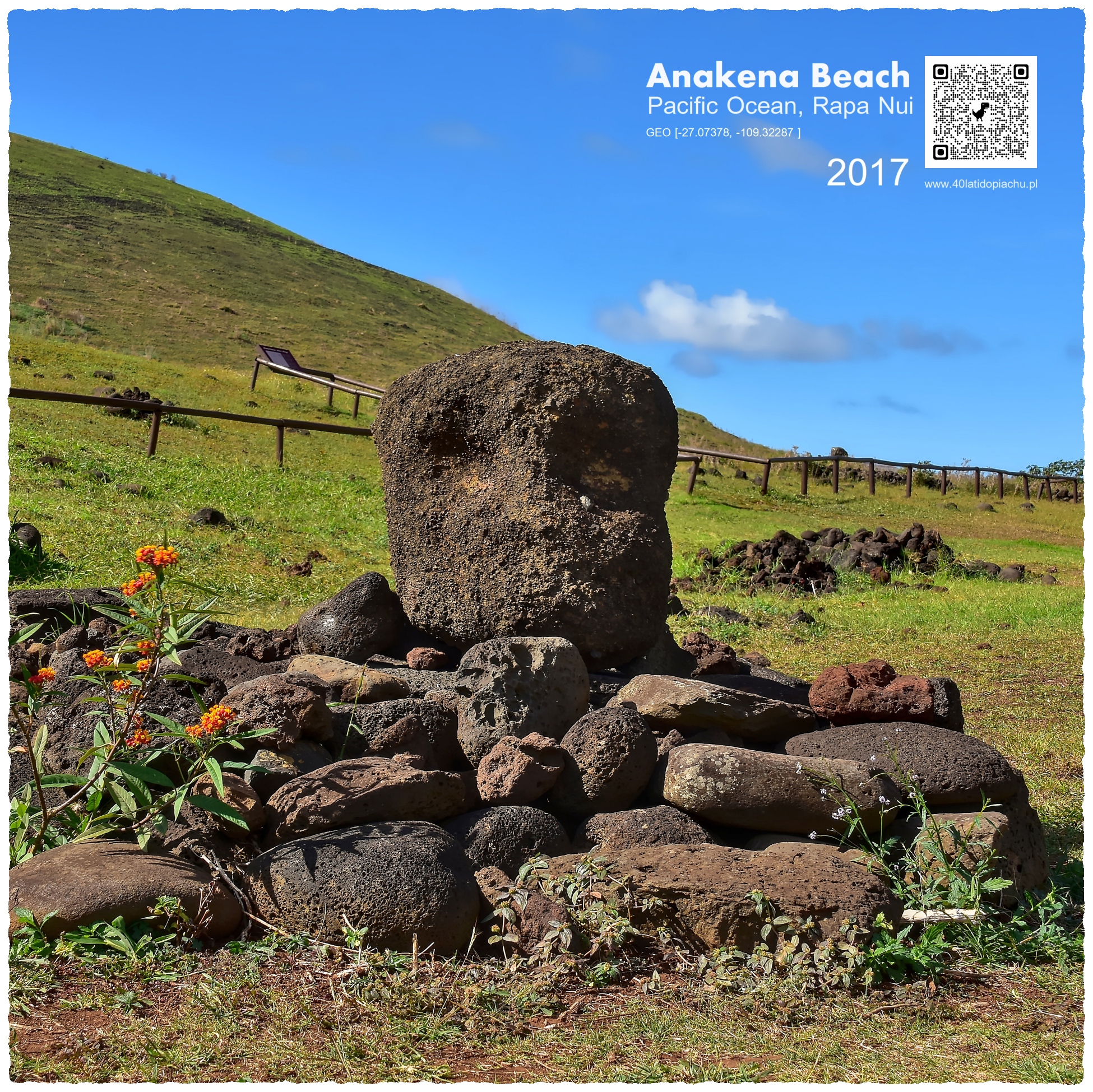 Wyspa Wielkanocna Moai Plaża Anakena