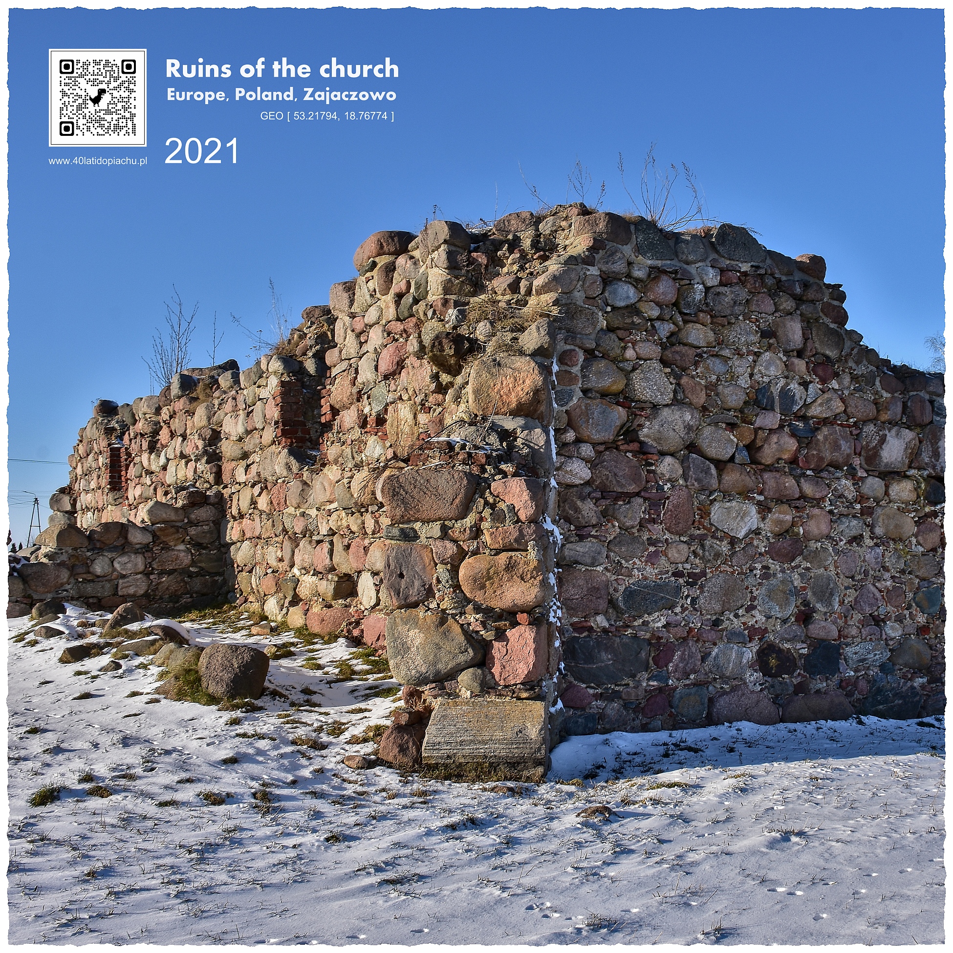 Zajączkowo - ruiny kościoła