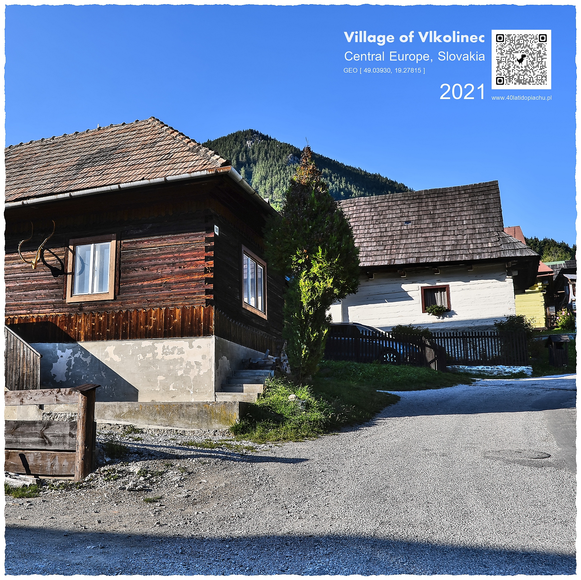 Słowacja, tradycyjne budynki we wsi Vlkolinec