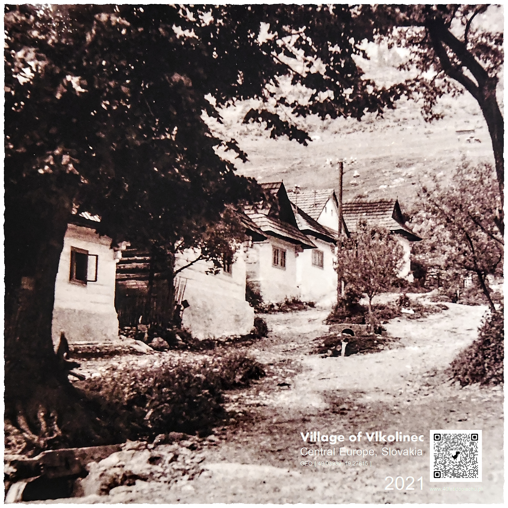 Stare zdjęcie wsi Vlkolinec