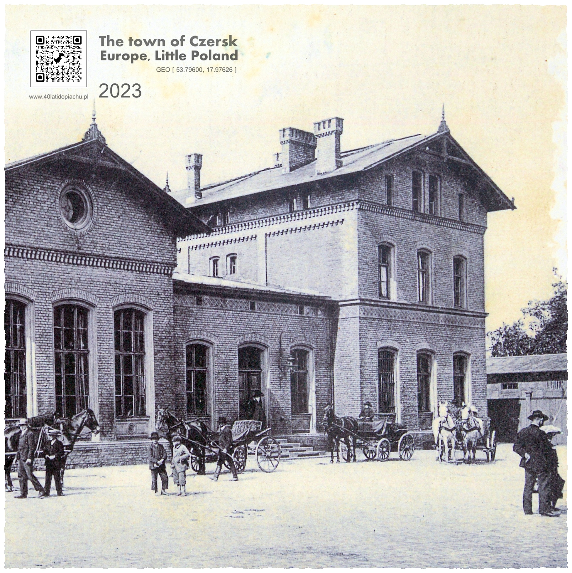 Miasto Czersk dworzec kolejowy historyczne zdjęcie