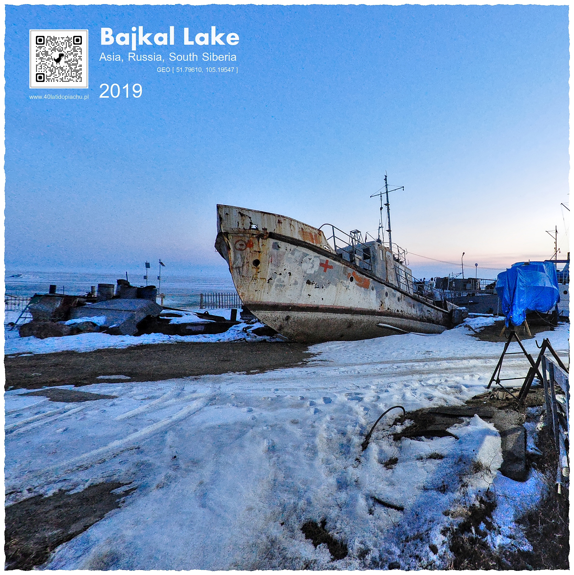 Syberia, Jezioro Bajkał - statki na nabrzeżu