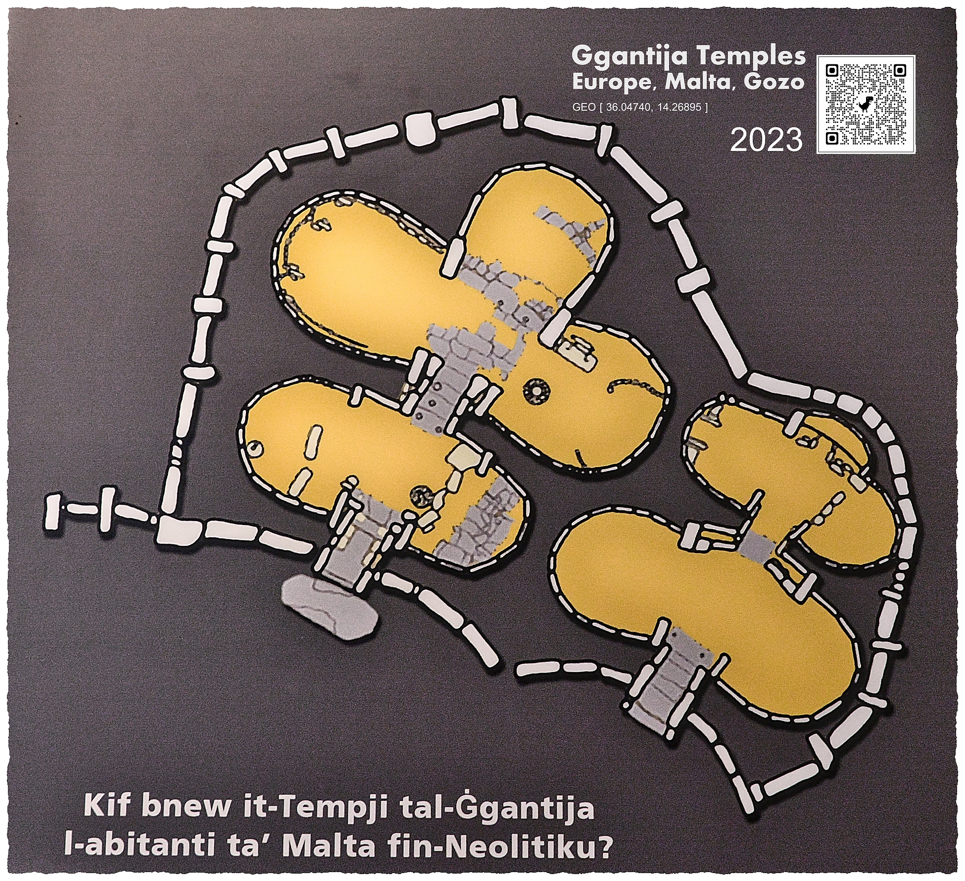 Malta Gozo świątynia Ggantija plan
