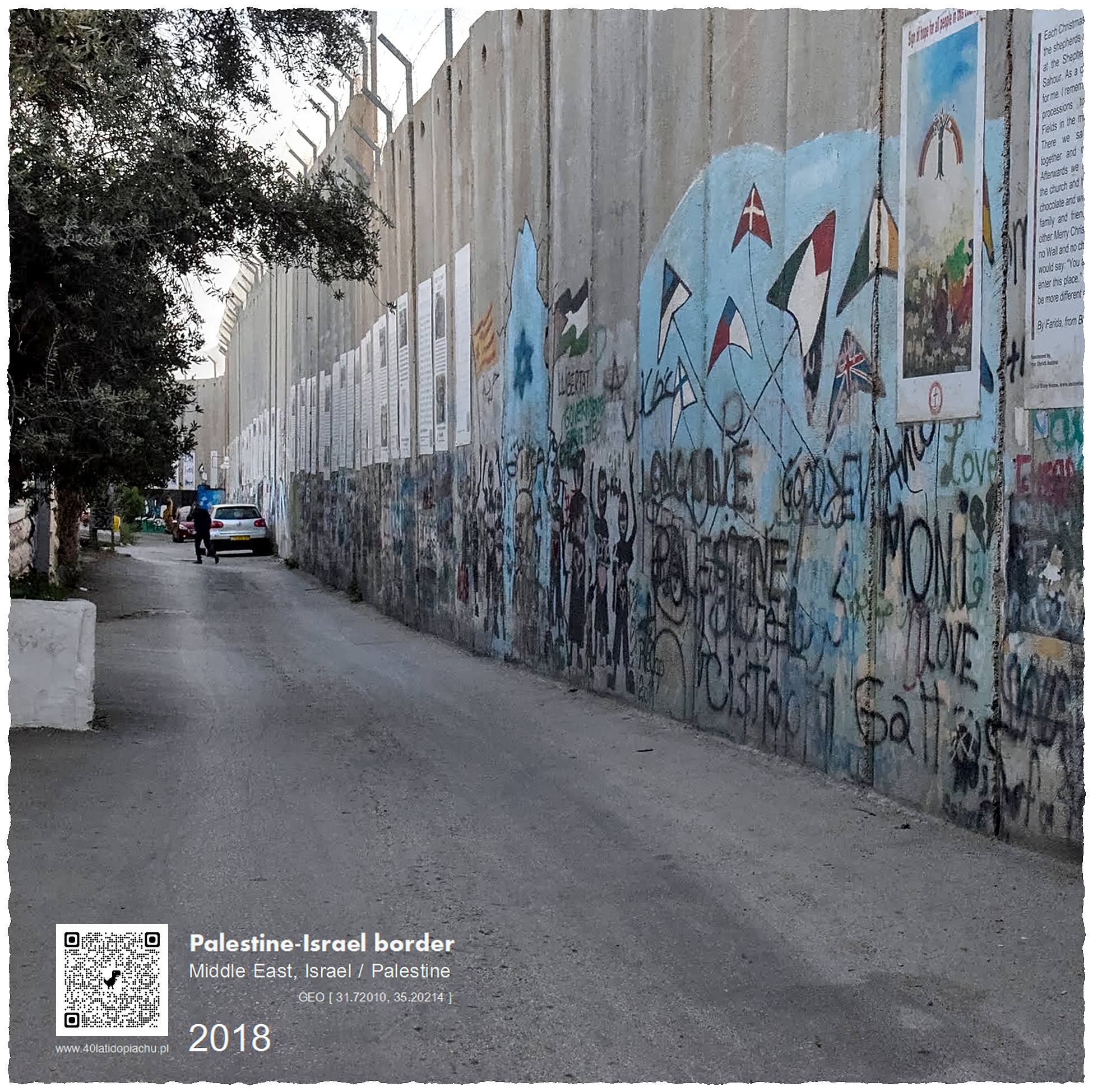Palestyna mur z Izraelem graffiti
