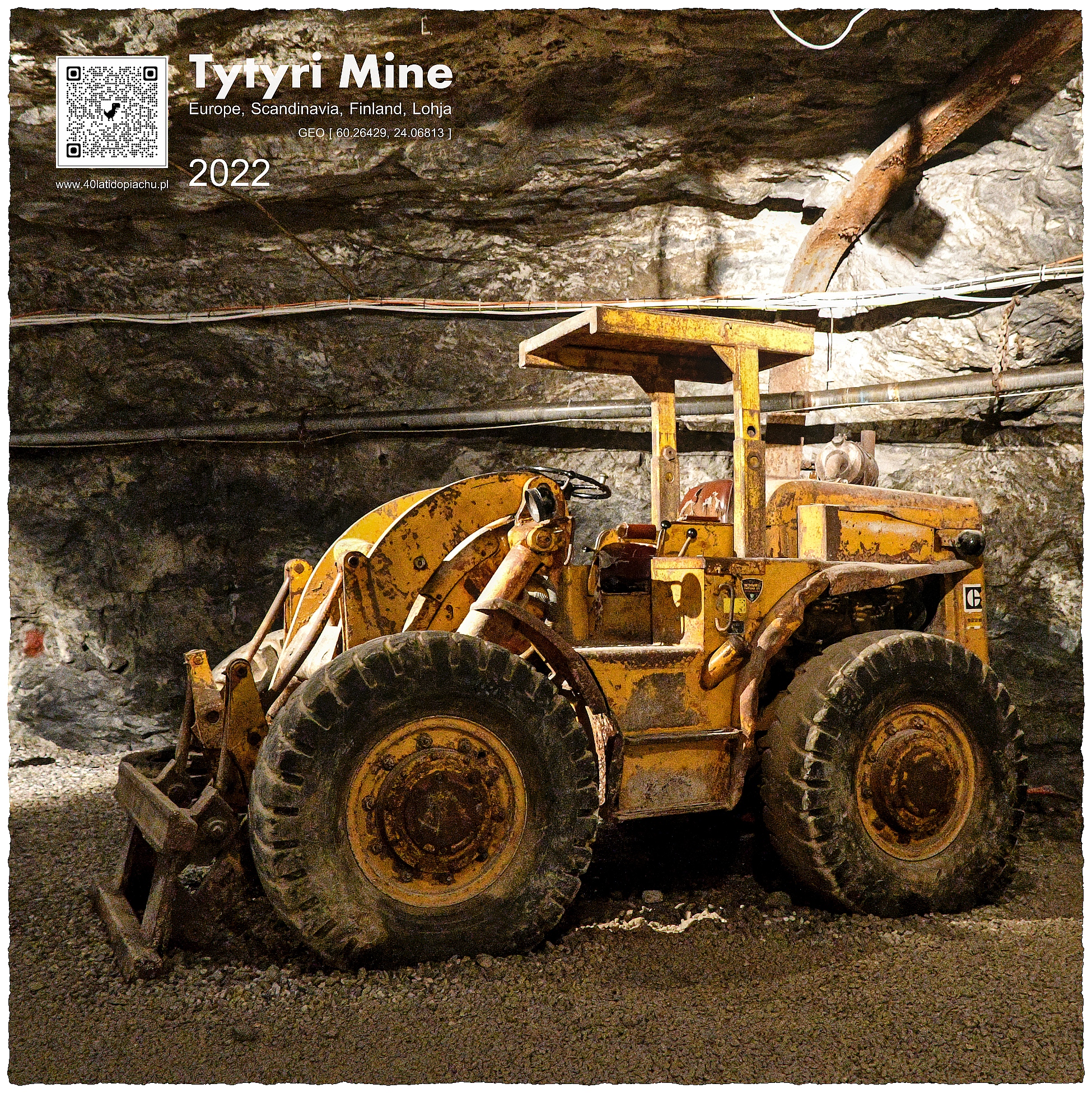 Maszyny górnicze w kopalnii Tytyri w Lohja