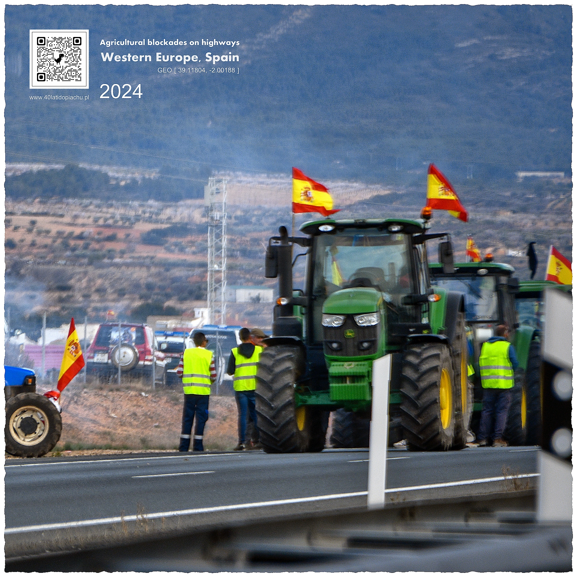 Hiszpania - rolnicze blokady autostrad