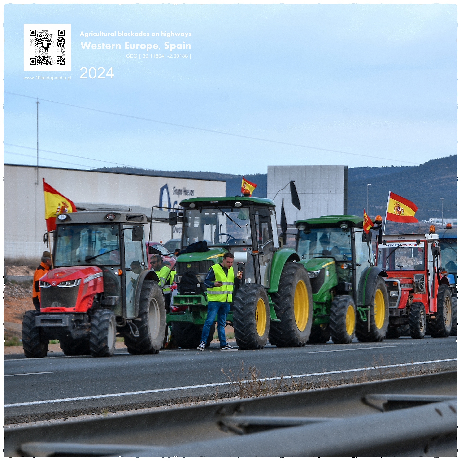 Hiszpania - rolnicze blokady autostrad
